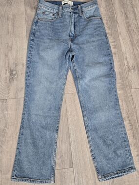 Abercrombie & Fitch The Ankle Straight Ultra High Rise Jeans Curve Love 25 XS
